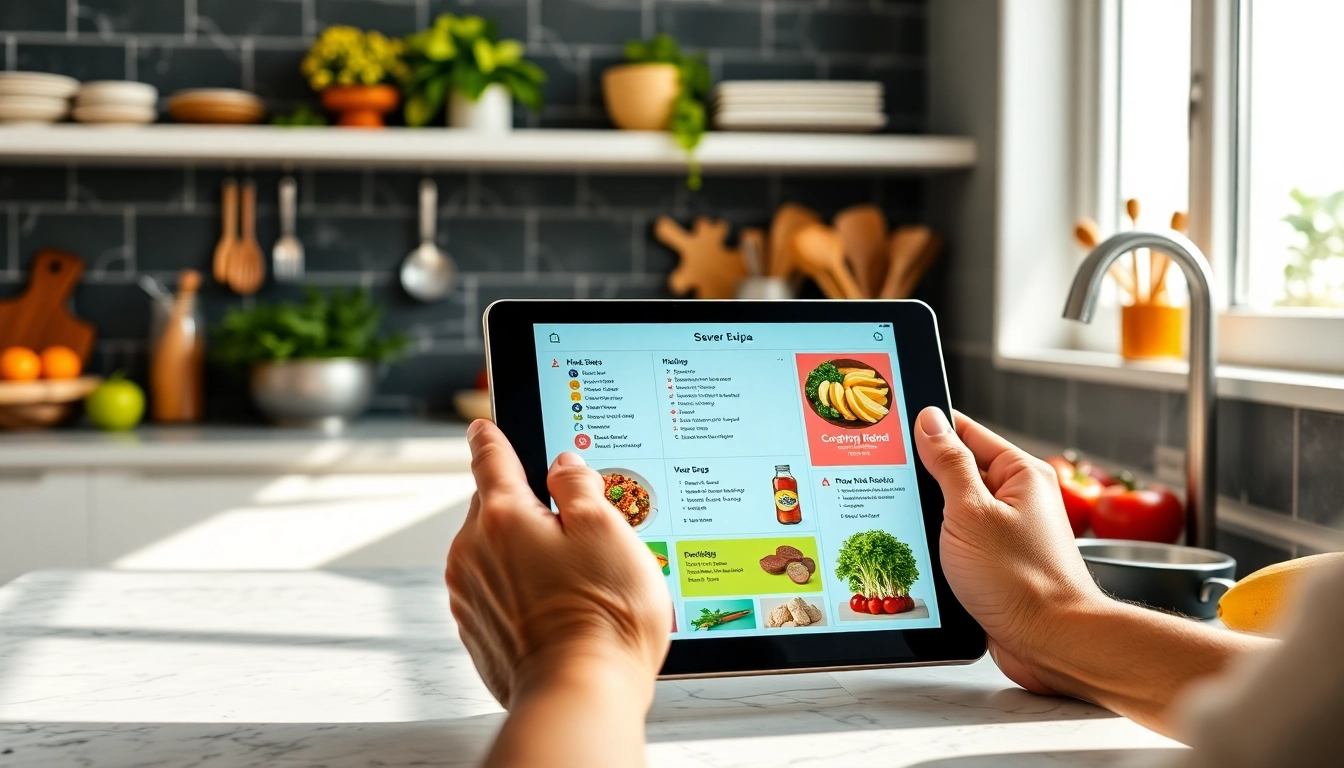 Save recipes my way effortlessly with a sleek app shown in a bright kitchen setting, highlighting personalized recipe management features.