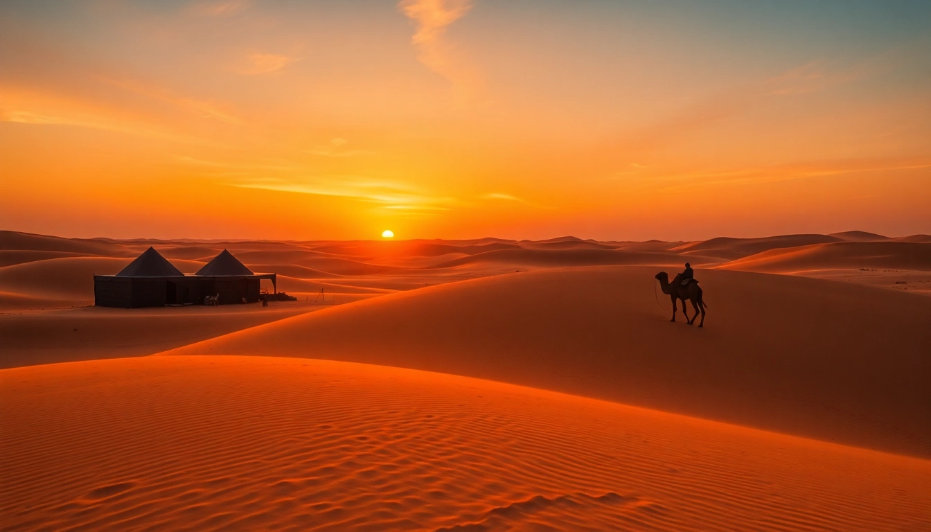 Experience the thrill of a Fes to Marrakech desert tour with camel riding amidst majestic dunes at sunset.