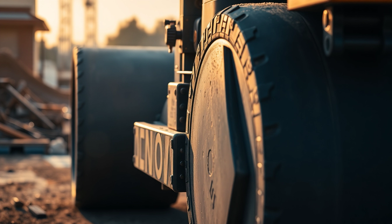 Efficient compactors rental service showcasing powerful vibrating plate compactor in use on a construction site, ideal for foundation work and soil prep.