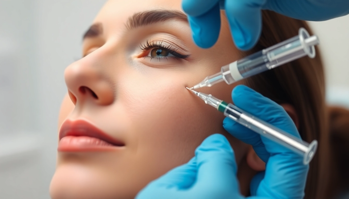 Botox Behandlung für glatte Haut: Fachärztliche Injektion in einem modernen Behandlungsraum für ein natürliches Resultat.