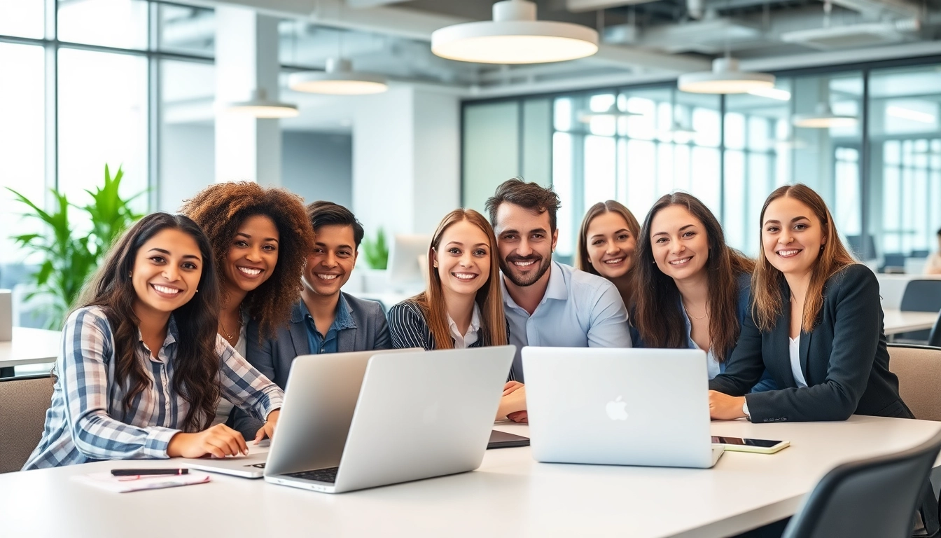 Focused professionals seeking jobs in MNC companies through a user-friendly online platform, highlighting career opportunities in multinational firms.