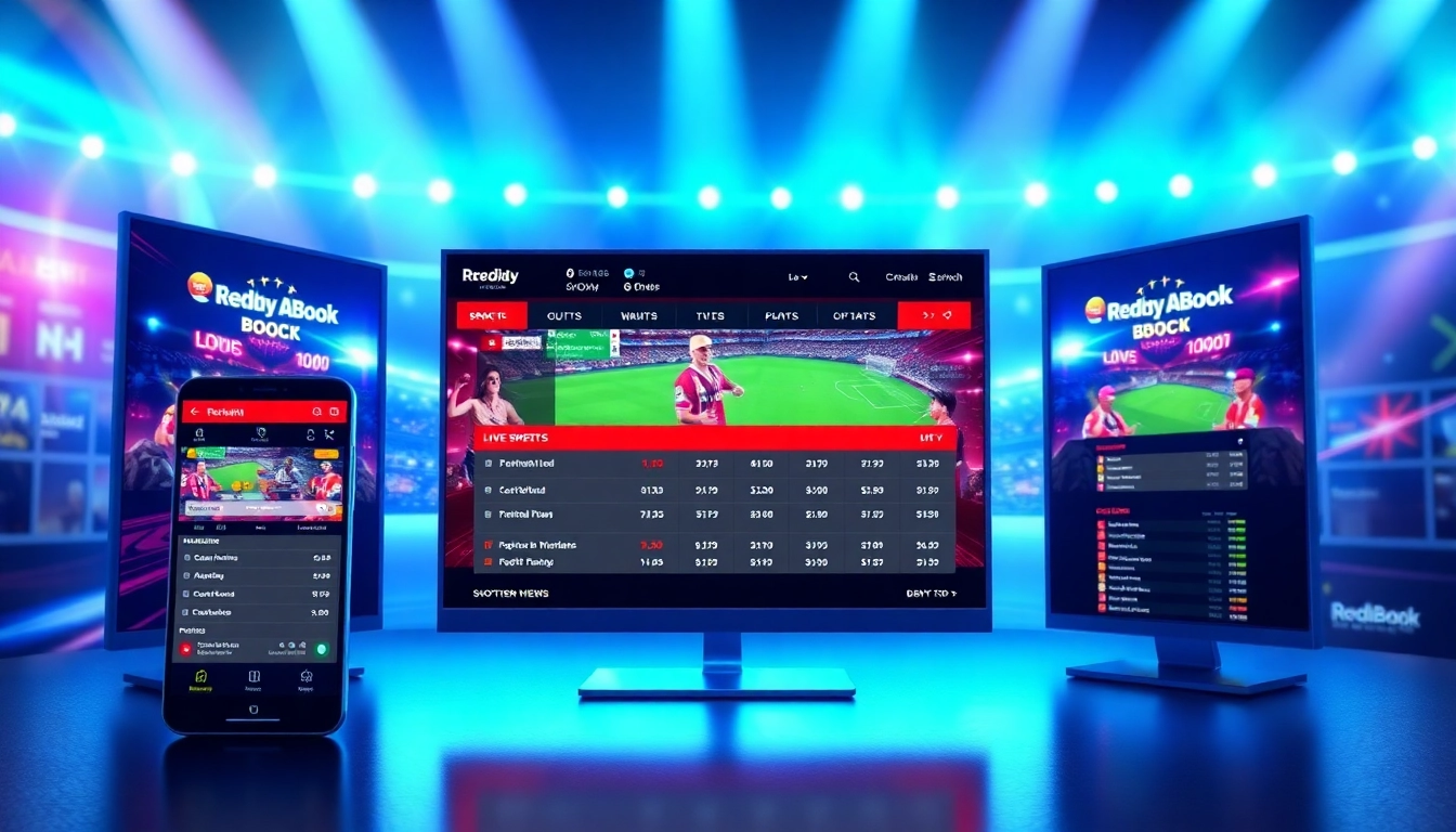 Reddy Anna Book showcasing live sports betting on mobile device with vibrant graphics and user-friendly interface.