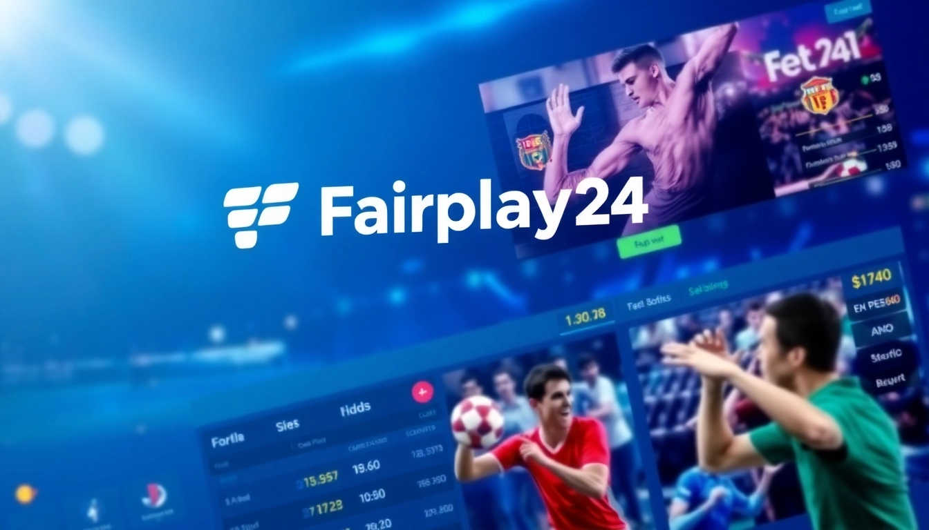 Fairplay24 online sports betting platform with live odds and user dashboard in vibrant colors