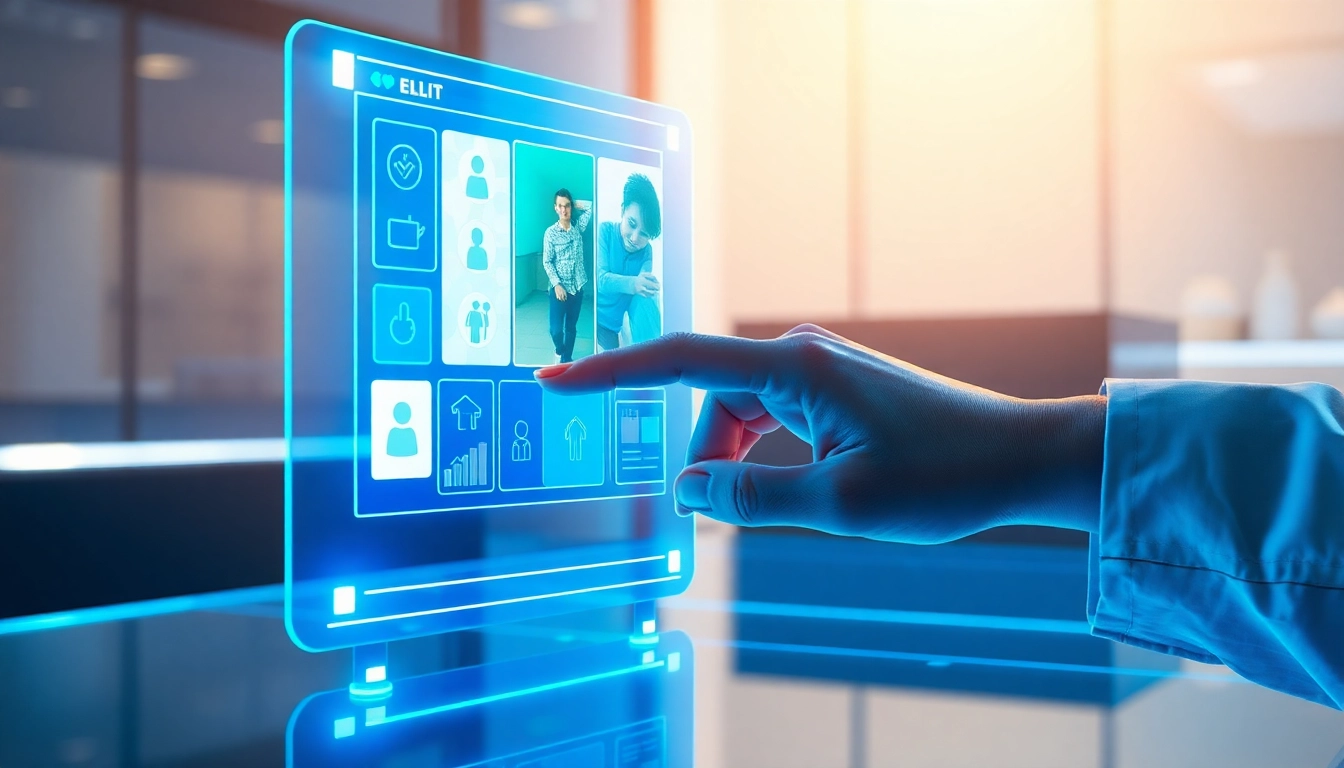 Futuristic AI image editing interface with holographic tools and vibrant colors in a modern workspace.