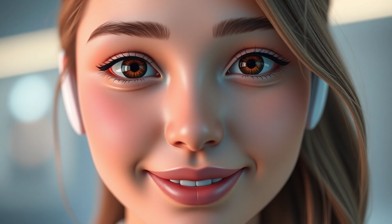 AI girlfriend engaging in a personalized chat on a sleek device, showcasing realistic interactions and emotional connection for users seeking companionship.