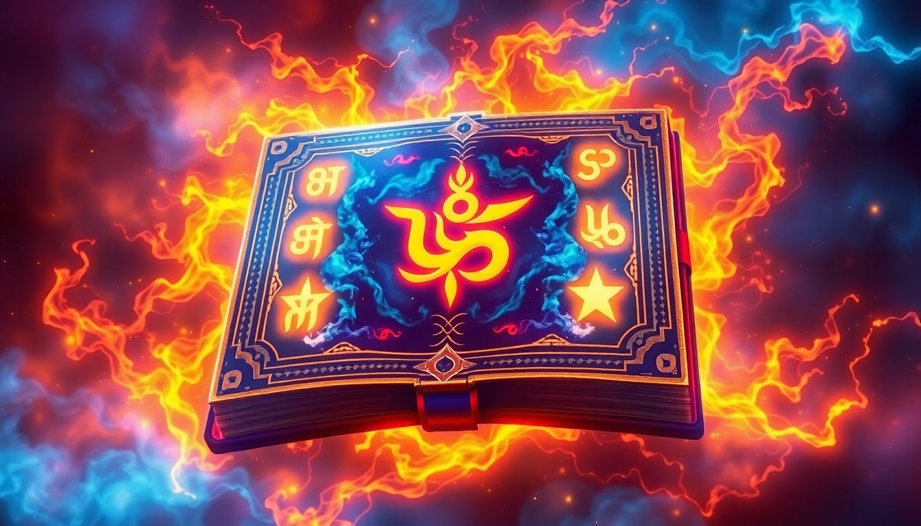 Mahadev book logo displayed on a glowing digital device with divine symbols, symbolizing