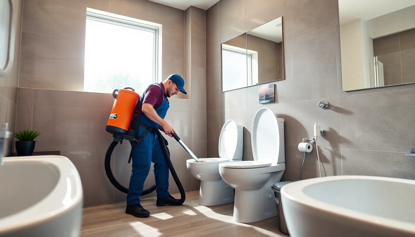 Efficient vacuum truck cleaning a toilet for hygienic sanitation