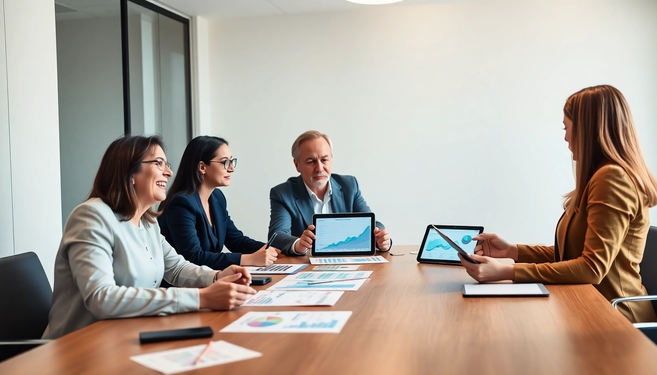 Experienced advisors guiding clients through group retirement services solutions for businesses