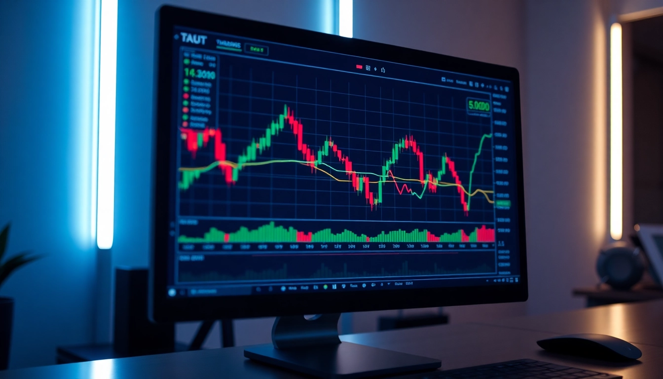 Trading view platform showcasing real-time market charts and trading analytics for investors