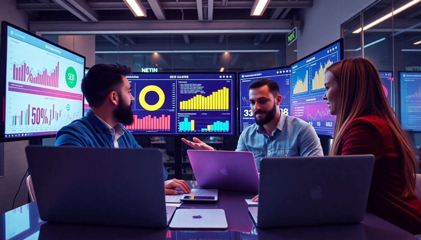 Skilled team optimizing their agencia de posicionamiento seo strategies for business growth and